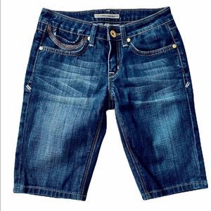 Anoname Bermuda Jean Shorts Dark Denim 25